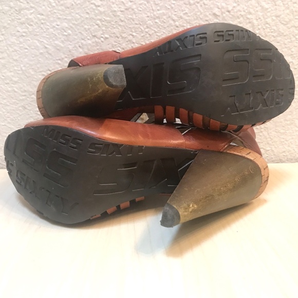 Miss Sixty 'MS Tracey' 39M EU  Strappy High Heel w/Zipper, woo/leather/cork - Picture 8 of 12